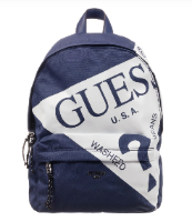 תיק גב GUESS כחול - לוגו גדול