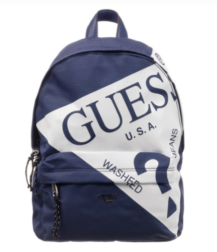 תיק גב GUESS כחול - לוגו גדול