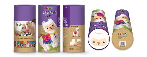 תפירת בובת קישוטיק - למה (16 ס"מ)