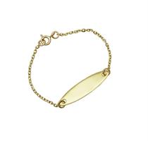 צמיד זהב חריטה גדול אליפסה