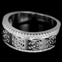 טבעת כסף משובצת אבני זרקון RG5624 | תכשיטי כסף | טבעות כסף