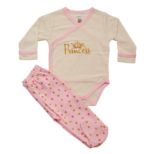 חליפת חזייה נסיכה צהוב-ורוד בייבי