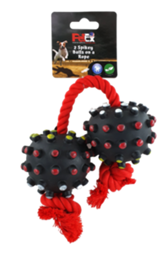 חבל אדום בשילוב 2 כדורים מצפצפים