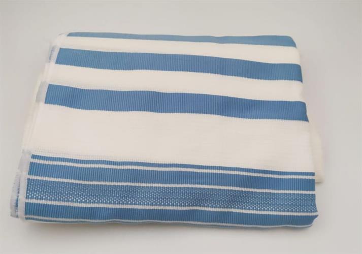 טלית 100% כותנה פסים תכלת
