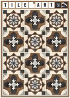 12 מדבקות לאריחים 10*10 ס''מ טמפלרי דגם 1283