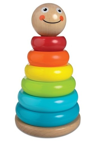 מגדל טבעות מעץ 8 חלקים פיט טויז