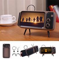 מחזיק סמארטפון בעיצוב טלוויזיה בעל רמקול בחיבור בלוטוס