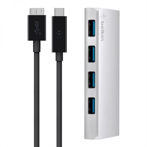 מפצל USB 3.0 4 Port Hub + USB-C Cable