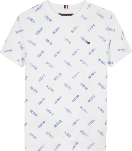 טישירט לבנה TOMMY HILFIGER  פרינט ALL OVER