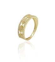 טבעת פאווה מרקיזה מזהב ויהלומים