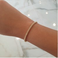 צמיד זהב כדורים לאישה דגם "פופקורן"