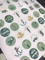 דף טרנספר לחייל לנשיקות מרנג ולמטבעות שוקולד