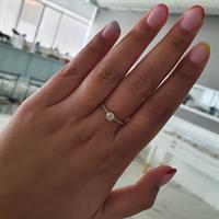 טבעת יהלומים 0.60 קראט בזהב 14 קרט | תעודה גמולוגית IGL