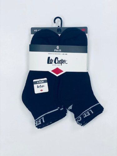 שישית גרבי חצי מגבת צבע שחור גברים