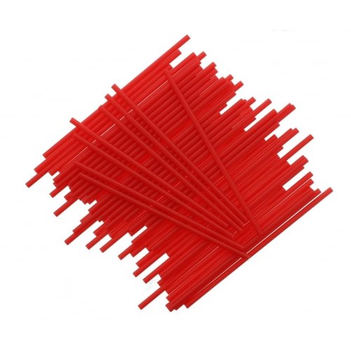 מקלות פלסטיק אדום ליצירה בשוקולד ובמרשמלו - 10 יחידות מקלות פלסטיק אדומים ליצירה חדש מאתי דבש