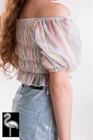 טופ CAMPI שיפון כיווצים FLAMINGO