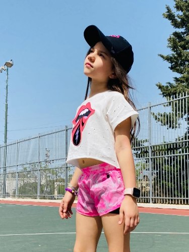 טישירט ROCK מחוררת לבנה 2-14