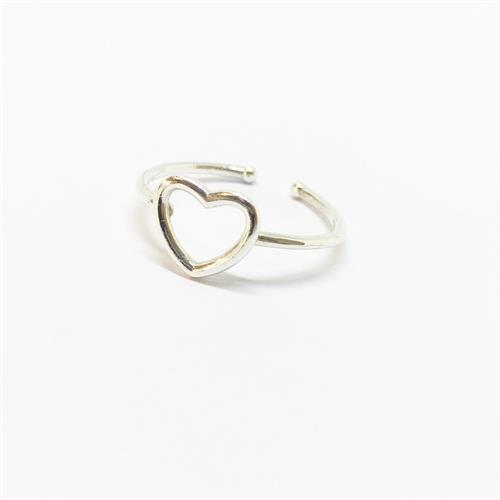 Little heart silver ring