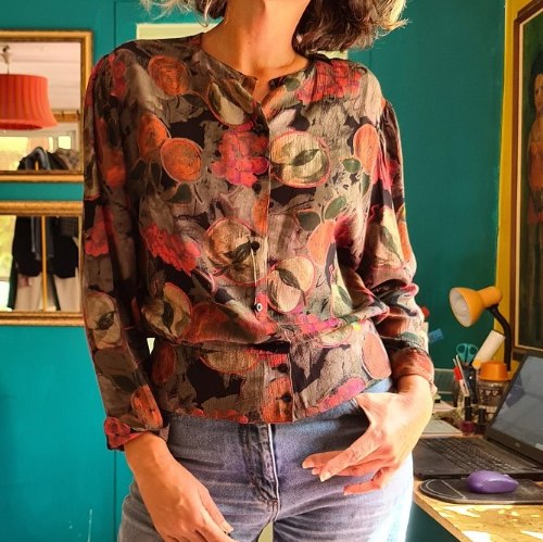 חולצת אייטיז ויסקוזה מידה M/L