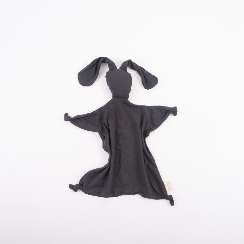 שמיכי ארנבוני- עם הדפס שם התינוק- דגם אפור פחם