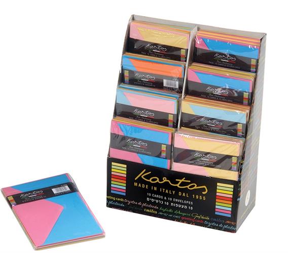 "קרטוס כרטיס+מעטפה 10X חלק"