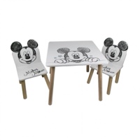 סט מעץ שולחן וכיסאות מיני+ מיקי מאוס