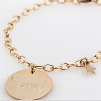 צמיד קלאסי עם חריטה אישית מגולדפילד, ציפוי זהב או כסף