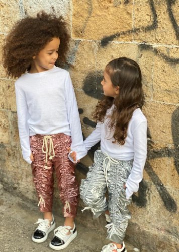 מכנס ניילון כיווץ ורוד 4-18