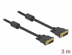כבל מגשר DVI 24+1 זכר לחיבור 24+1 DVI זכר באורך 3 מטר Delock Cable