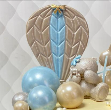 תבנית כדור פורח 2 כדורים גדולים ו 4 עננים קישוט עוגה חדש| עוגת יום הכדורים פורחים| עוגת ילדים חד קרן