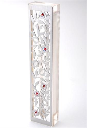 מסגרת נירוסטה בשילוב אבני סברובסקי על בסיס פרספקס - MZN-4