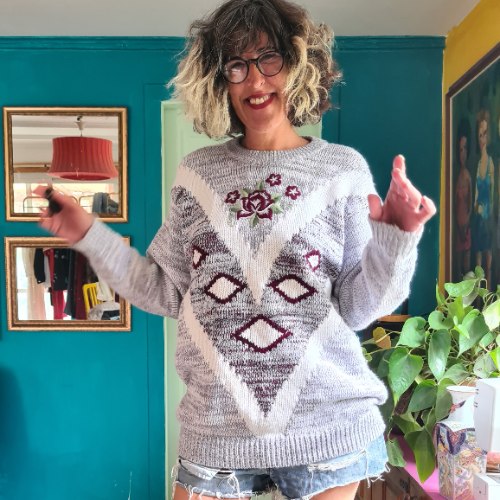 סוודר אוברסייז רך וכיפי XL