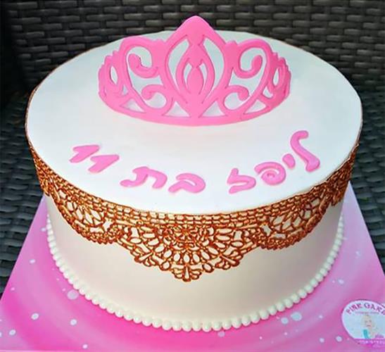 כתר מלכותי גדול דגם לירון | תבנית ליצירה בשוקולד | כתר לקישוט עוגות וקינוחים מיוחדים