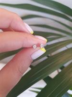 עגילי יהלומים צמודים 0.20 קראט