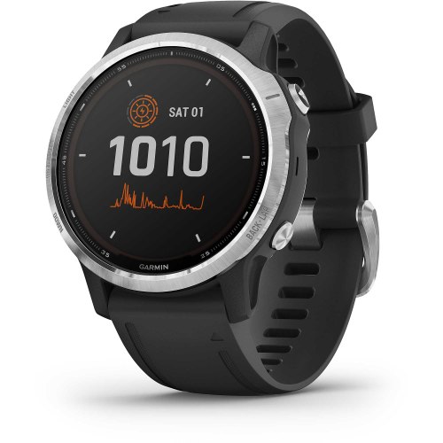 שעון דופק Garmin Fenix 6s Solar Silver with Black Band