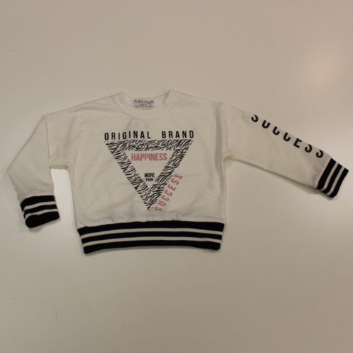 חולצה פוטר נערות HAPPINESS לבן