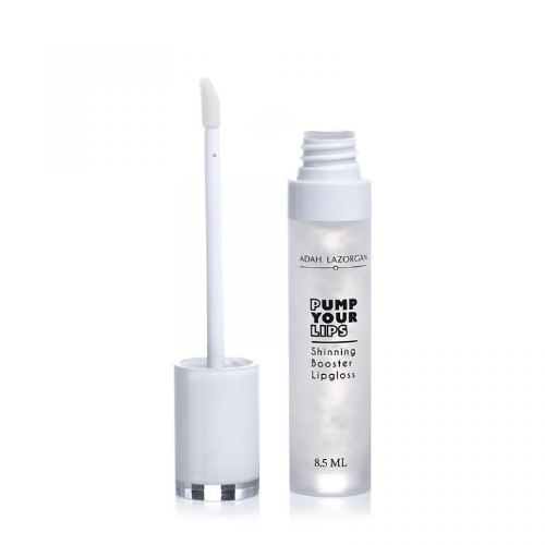 גלוס שקוף מנצנץ לעיבוי שפתיים