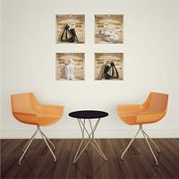 נישות אבנים פסלים שחורים ולבנים