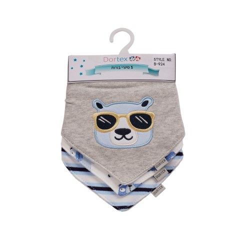 סט שלישיית סינרים-בנדנה דב+משקפי שמש