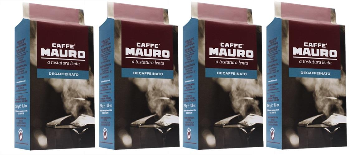 4 אריזות קפה מאורו נטול - 250 גרם טחון בואקום