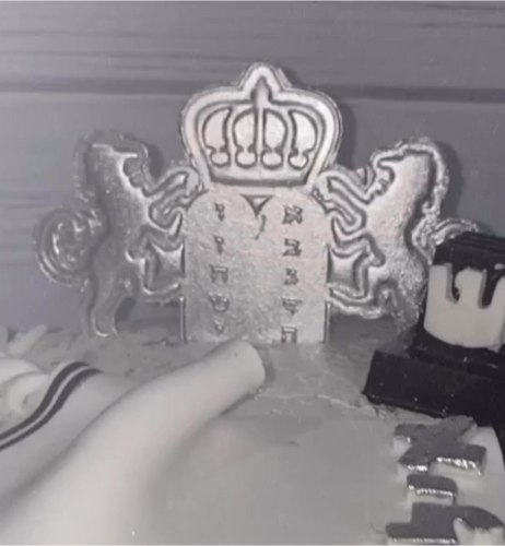 תבנית טופר אריות לוחות הברית כתר בר מצווה 14 ס"מ| קישוט טופר לעוגה תורה| בר מצווה | חדש מאתי דבש