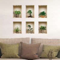 שישיית מדבקות נישה כוורת עציצים דגם 610