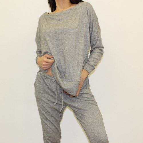 חליפת סריג נשים אפור