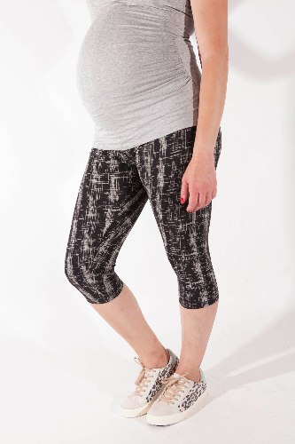 טייץ הריון 7/8 - רשת שחור לבן