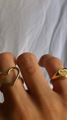 טבעת לב זהב 14 קראט