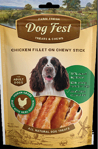 חטיף דוג פיסט  פילה עוף על מקל לעיסה 90 גרם