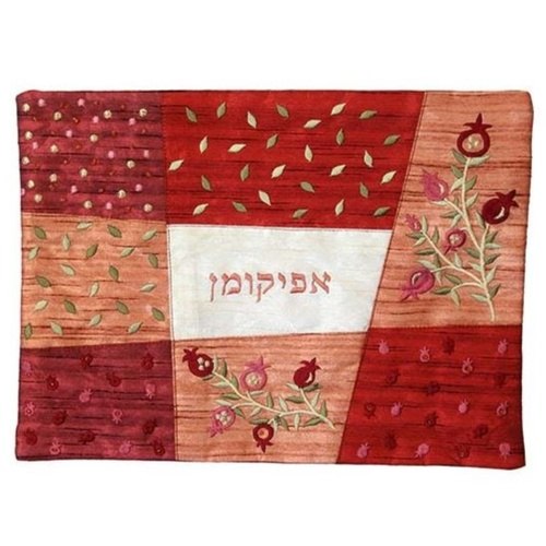 כיסוי אפיקומן אפליקציה רקמת אדום