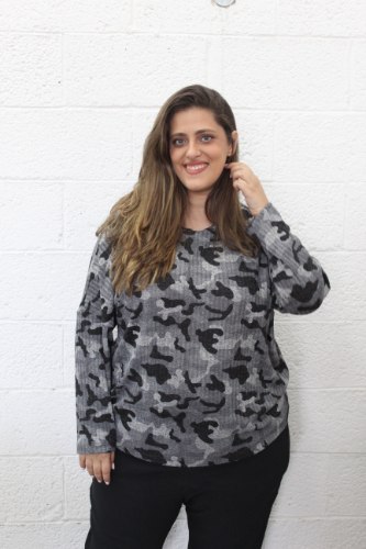 חולצת שנון ריב צבאי אפור