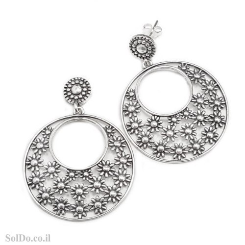 עגילים תלויים מכסף מעוצבים  A8902 | תכשיטי כסף | עגילי כסף
