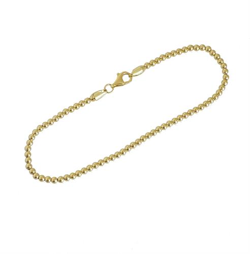 צמיד זהב כדורי לאישה או נערה מגיע ב 3 צבעים לבחירה